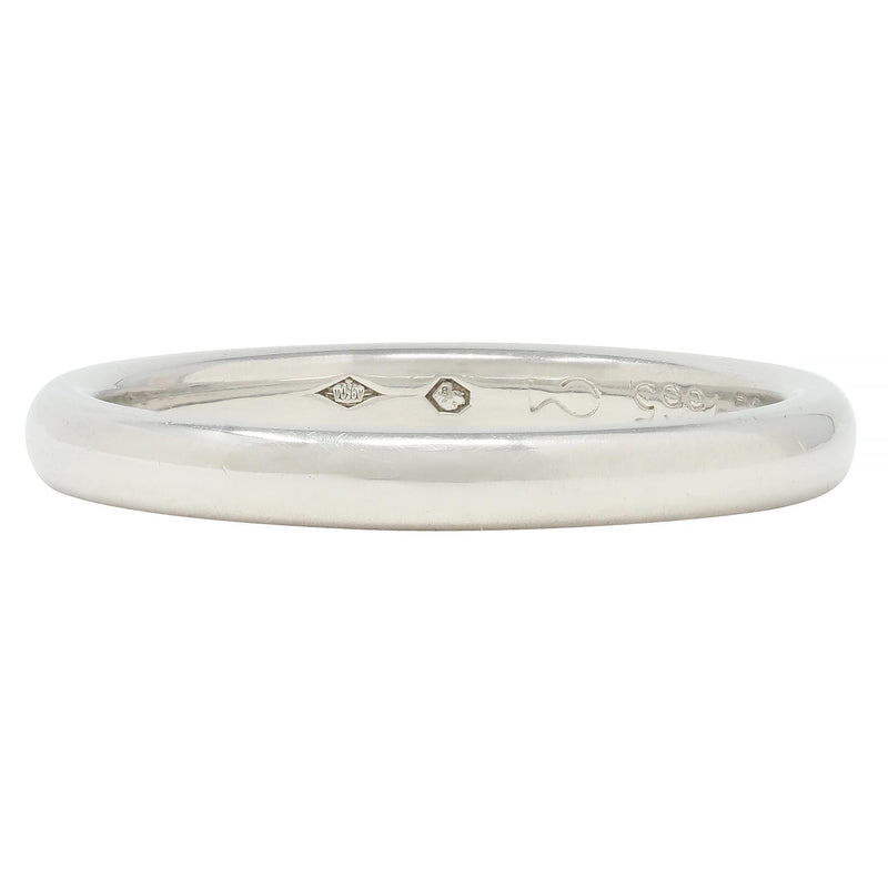 Van Cleef & Arpels Contemporary Platinum Wedding Stacking Band Ring