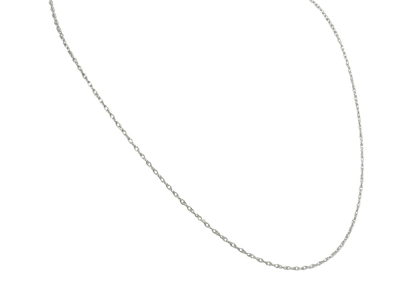 Contemporary 14 Karat White Gold Spiga Rope Chain Necklace