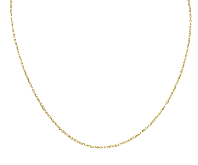 Contemporary 14 Karat Yellow Gold Spiga Rope Chain Necklace