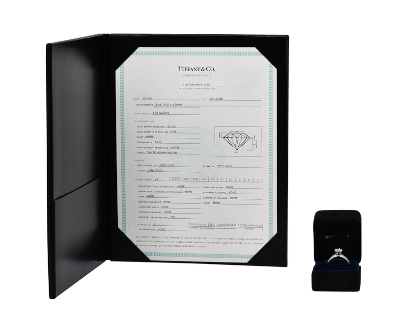 Tiffany & Co. Contemporary 1.33 CTW Diamond Platinum Engagement Ring