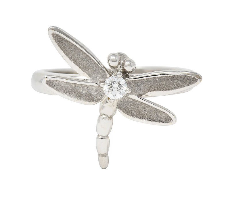 Tiffany & Co. 2000’s Diamond White Gold Dragonfly Ring