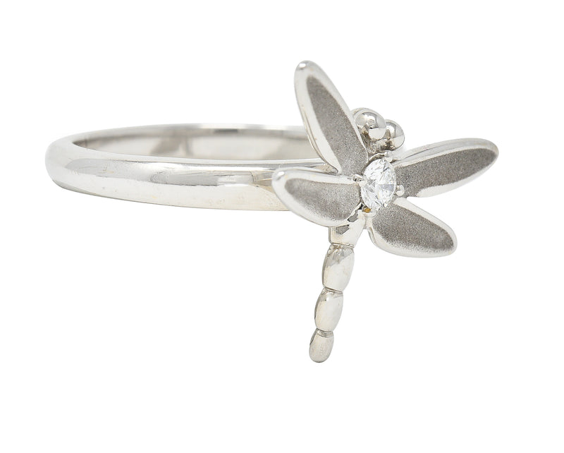 Tiffany & Co. 2000’s Diamond White Gold Dragonfly Ring