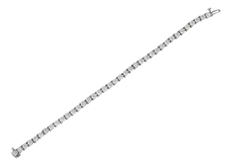 Vintage 7.50 CTW 14 Karat White Gold Tennis Bracelet