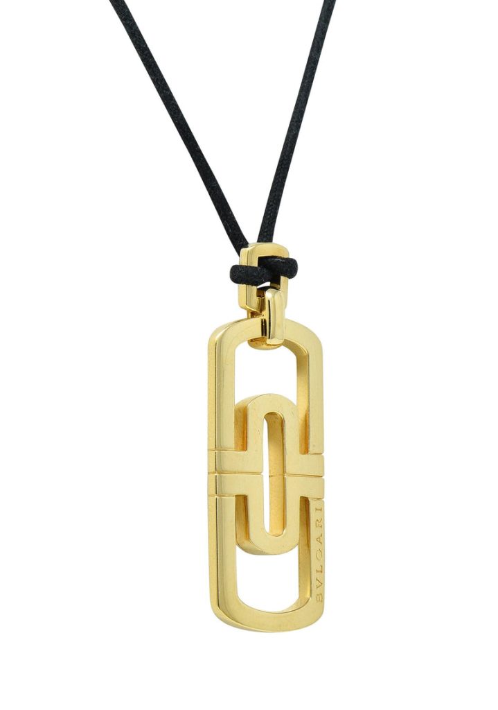 Bulgari Contemporary 18 Karat Yellow Gold Cord Parentesi Pendant Necklace