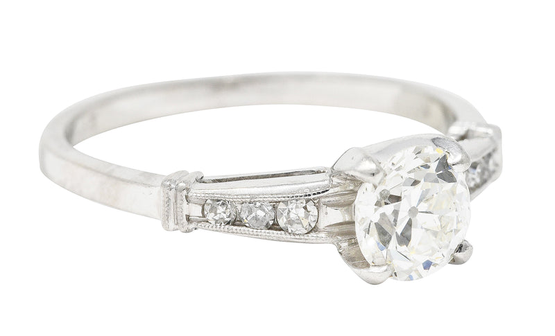 1950’s Mid-Century 1.05 CTW Diamond Platinum Engagement Ring