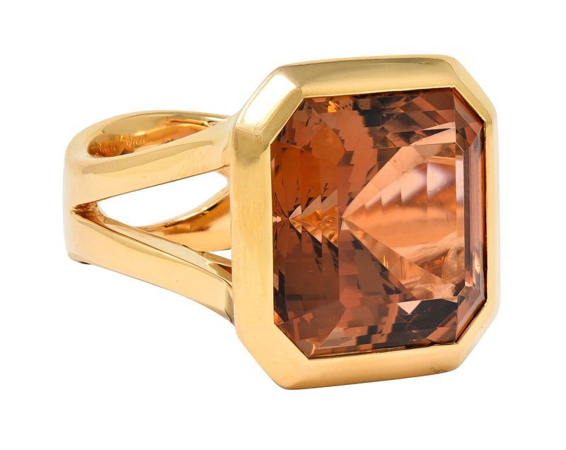 Tamara Comolli Contemporary 27.95 CTW Tourmaline 18 Karat Gold Cocktail Ring AGL