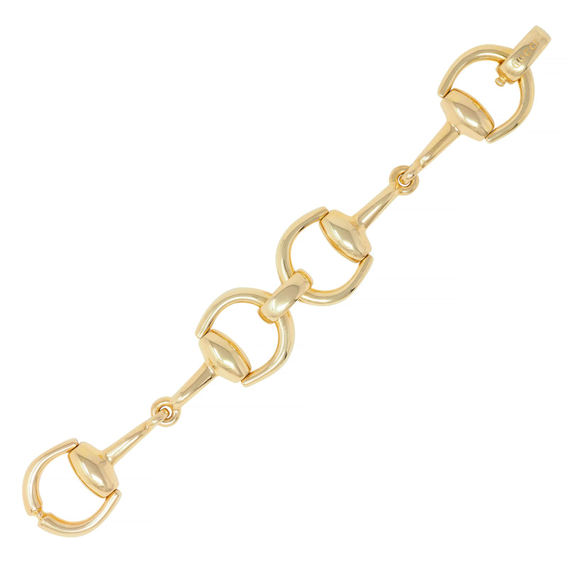 Gucci 18 Karat Yellow Gold Horsebit Vintage Link Bracelet