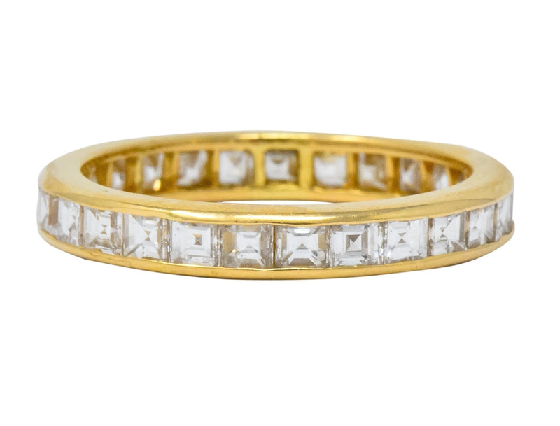 Oscar Heyman 1.35 CTW Square Step Diamond 18 Karat Gold Eternity Band